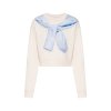THE PRINTED COTTON CROP SWEATSHIRT